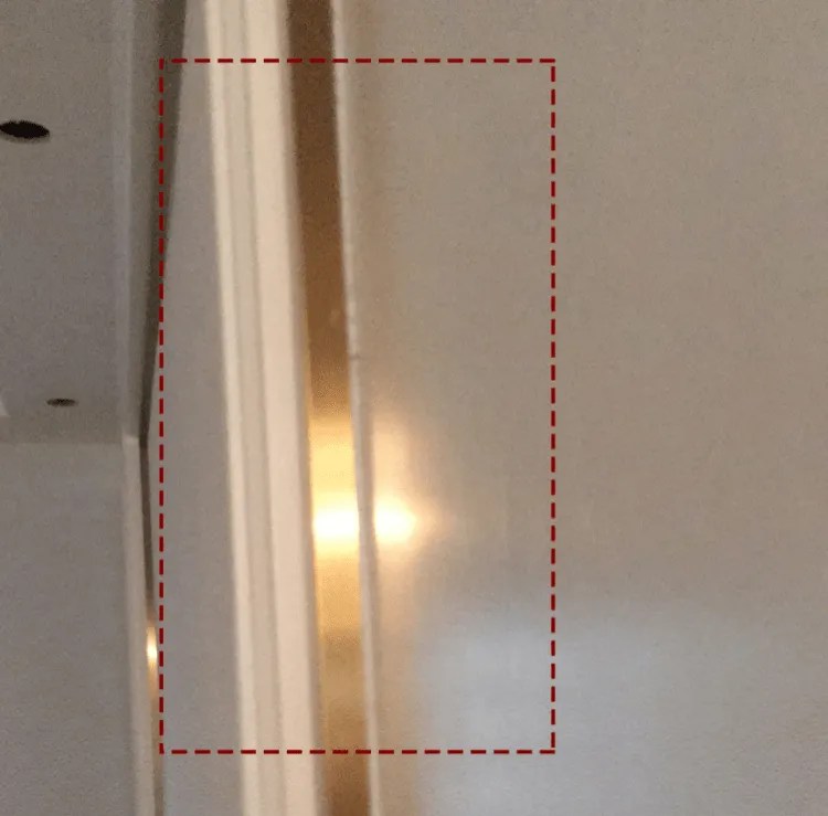 stainless steel strips on the wall