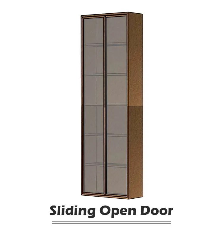 sliding door of metal cabinet