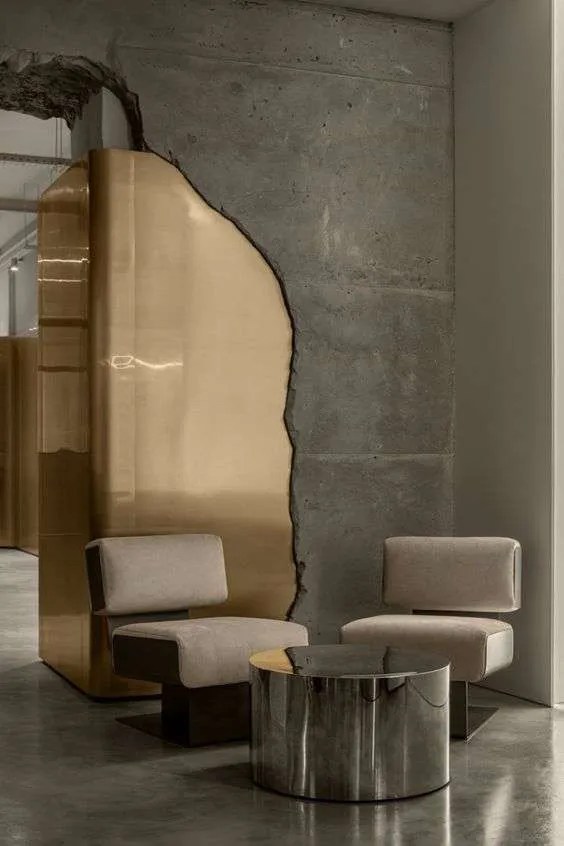Stainless Steel and Concrete