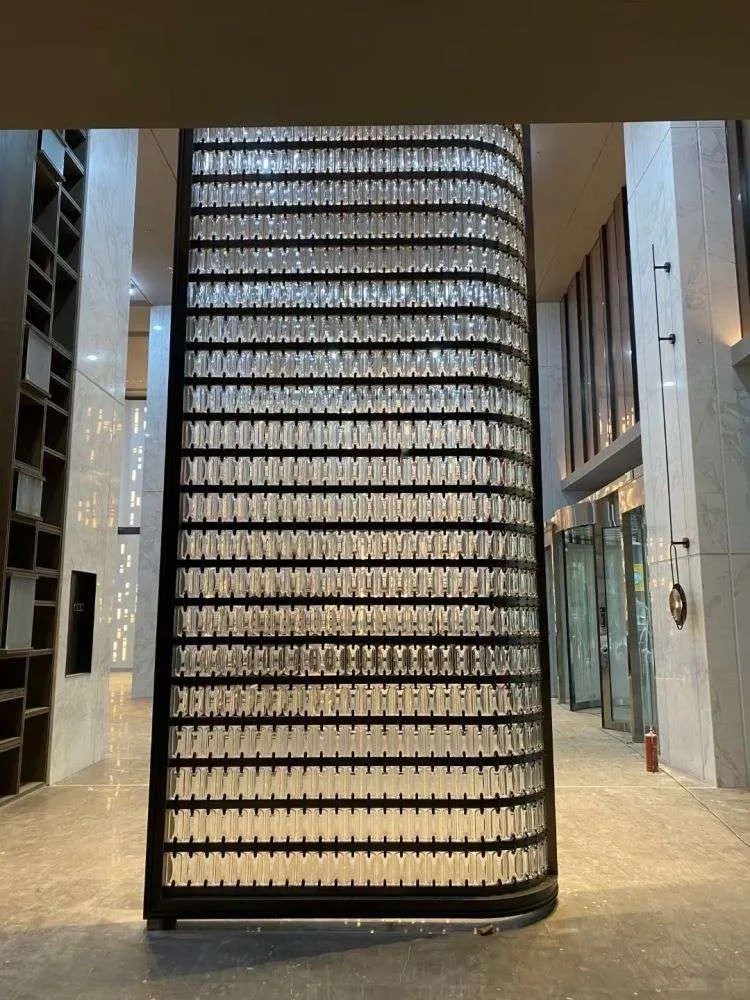 23.Antique Cooper Stainless Steel Frame and Crystal Bricks