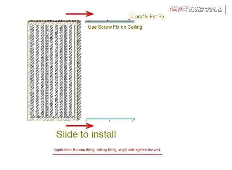 42.Bottom fixing, ceiling fixing, single side against the wall
