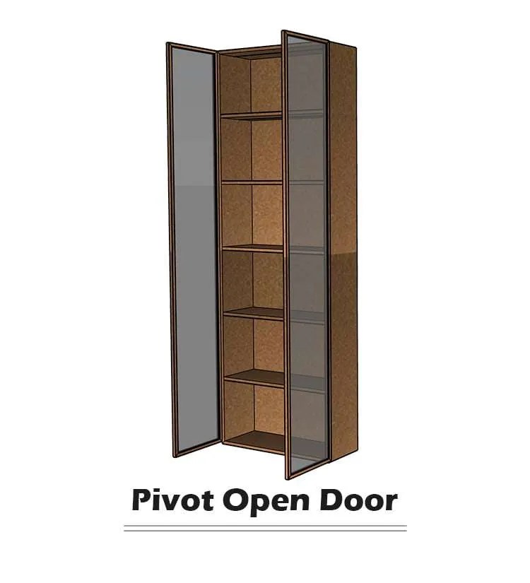 pivot door of metal cabinet
