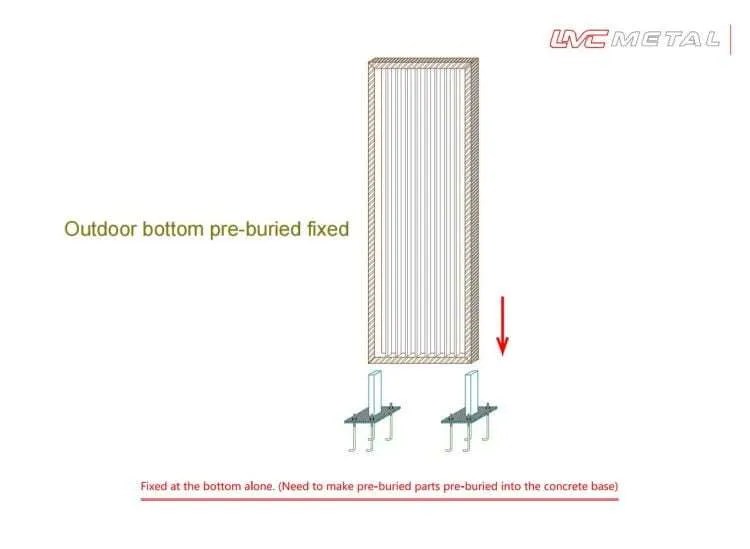 43.Fixed at the botton alone