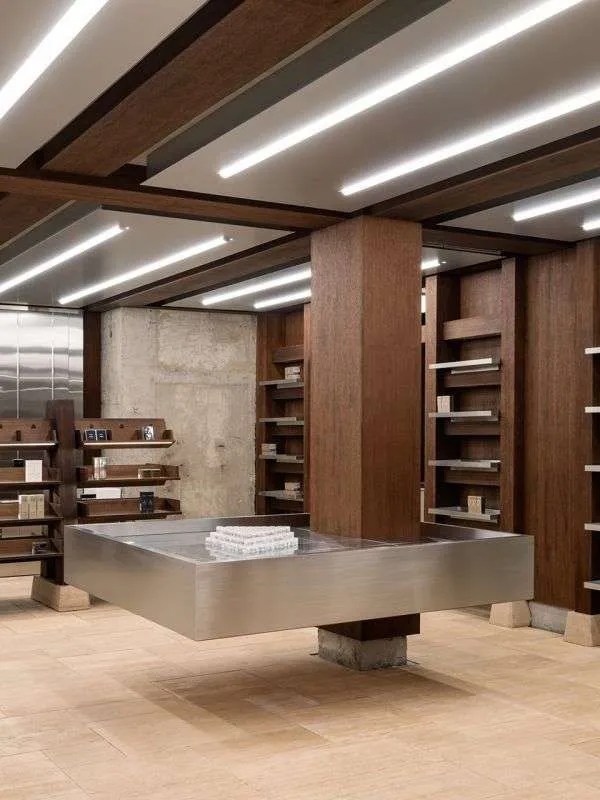 Combination of stainless steel and wood