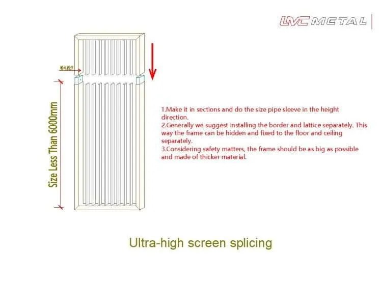 44.Super high size decorative metal screen