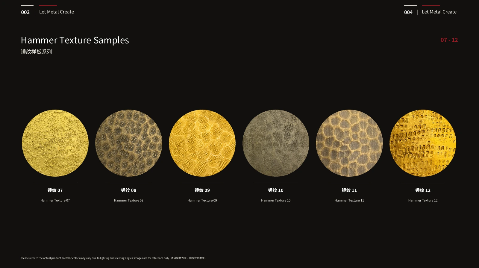 Hammer texture samples 07–12