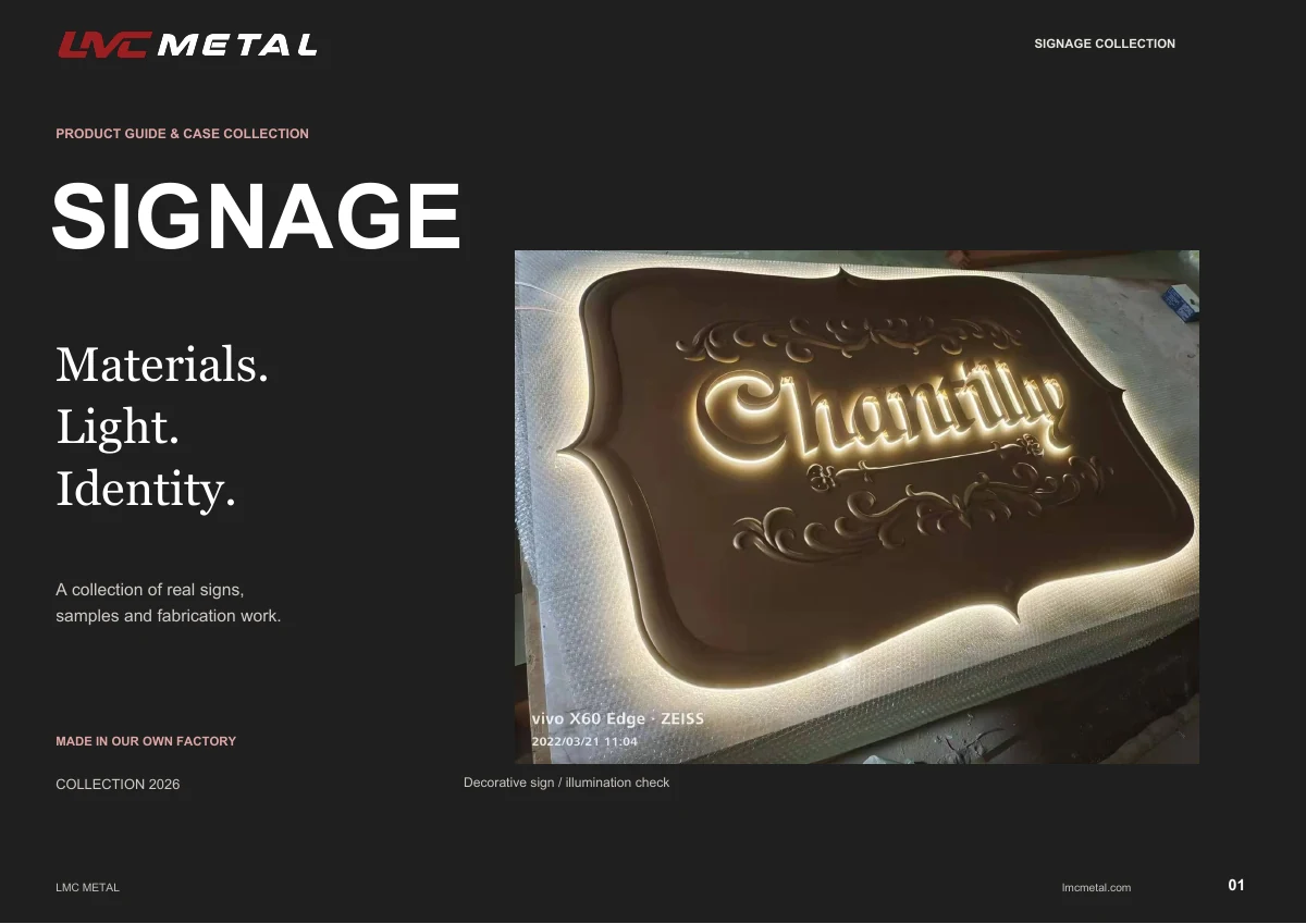 Signage catalog page 1