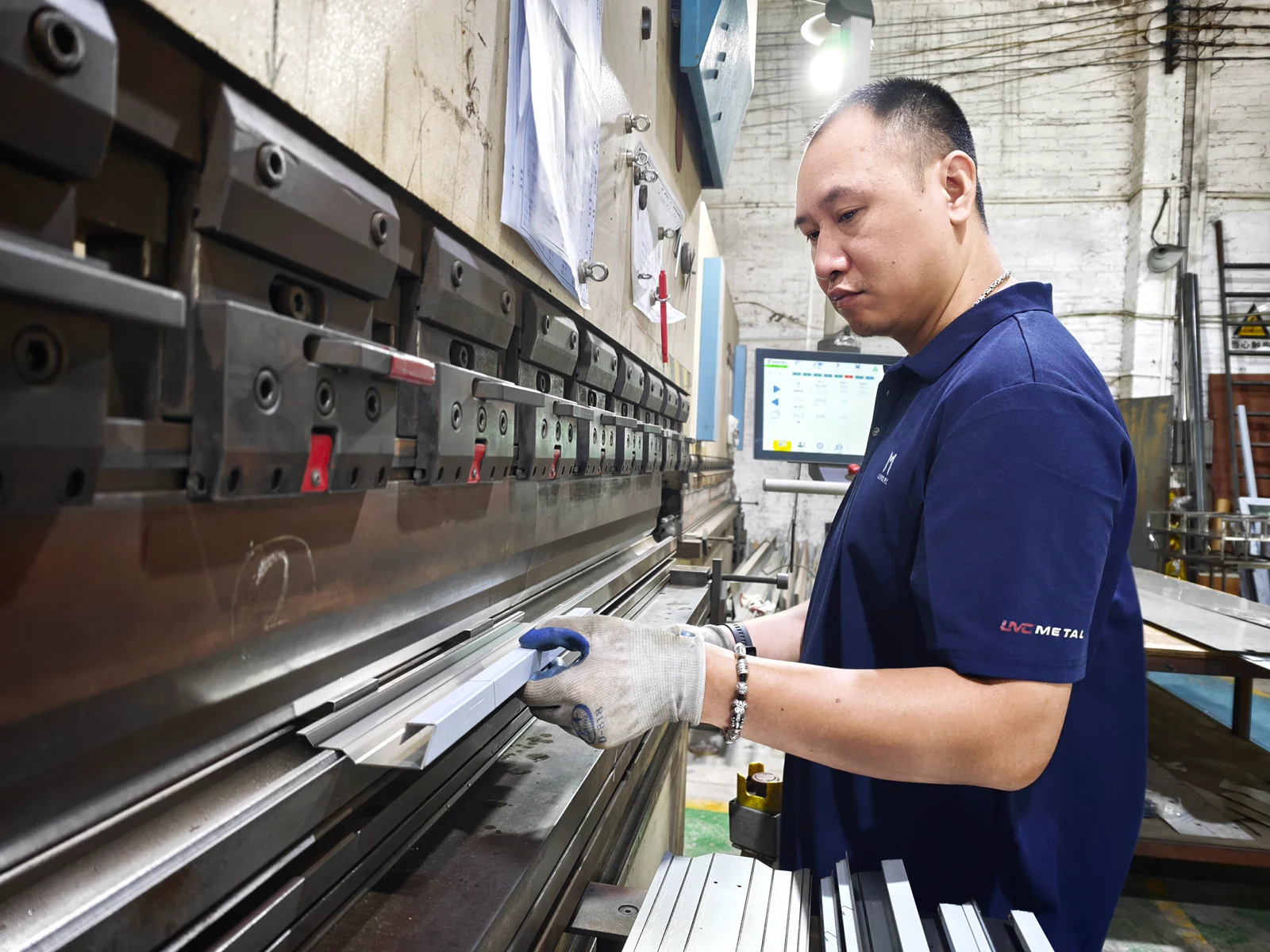 LMC Metal operator working at the press brake