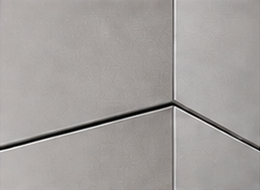 Matte coating wall-panel design illustration showing surface character and panel joints