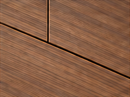 Wood-grain direction wall-panel design illustration showing surface character and panel joints