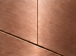 Brushed direction wall-panel design illustration showing surface character and panel joints
