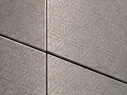 Etched wall-panel design illustration showing surface character and panel joints