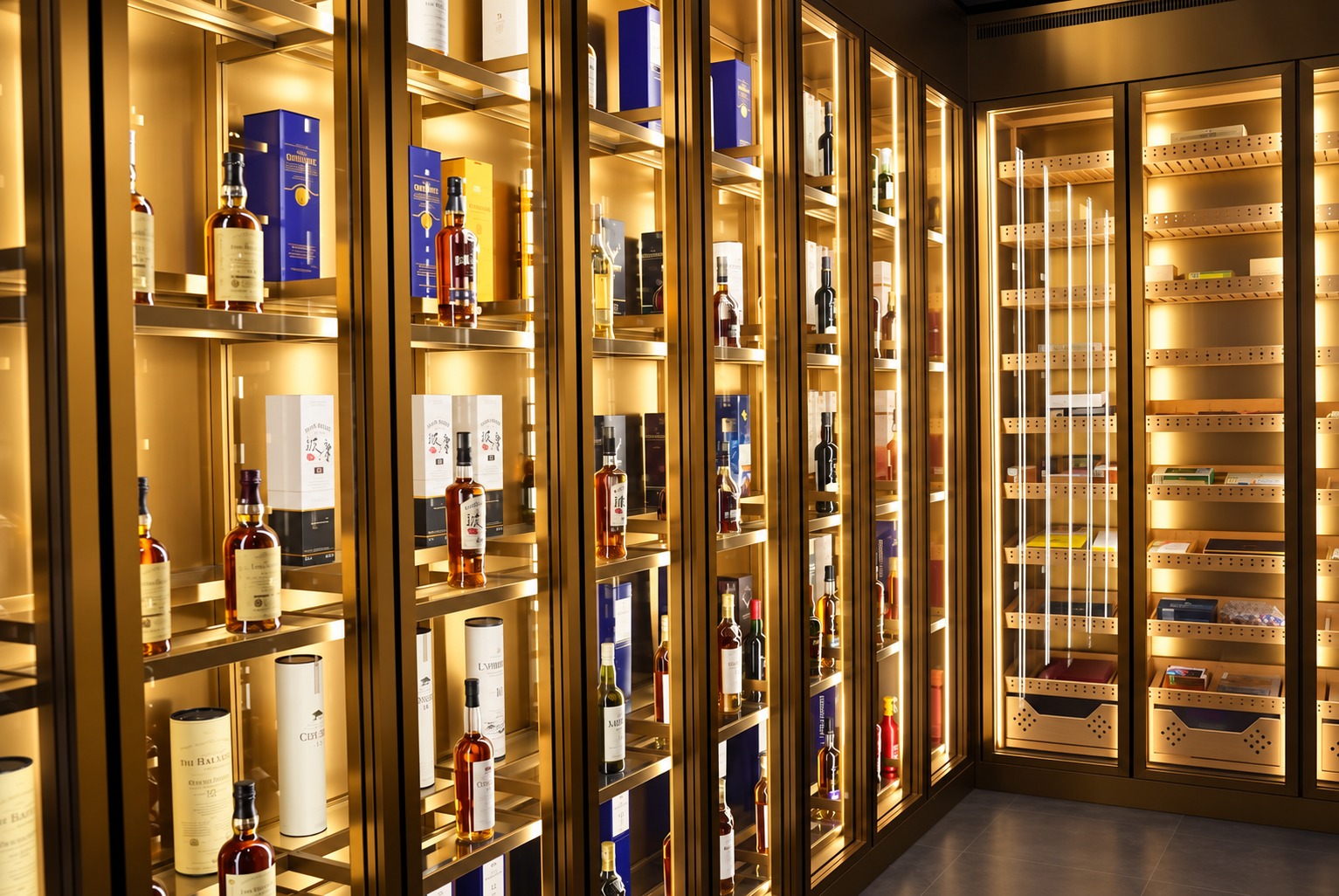 Enclosed Wine & Cigar Cabinets